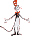 The cat in the hat coloring pages