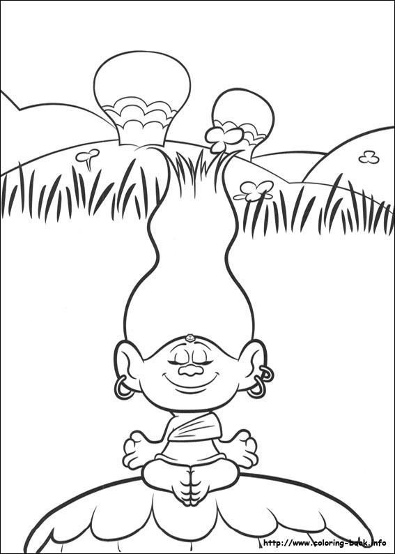 Trolls coloring picture