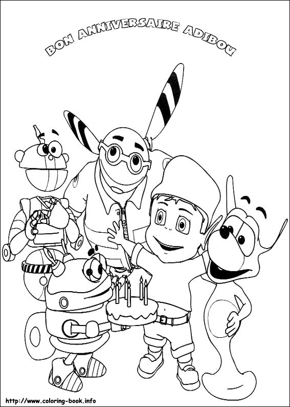 Adiboo coloring picture