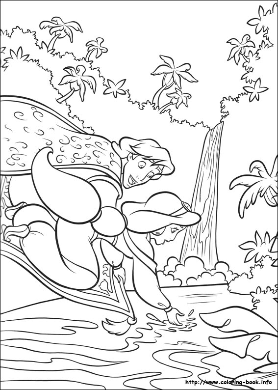 Aladdin coloring picture