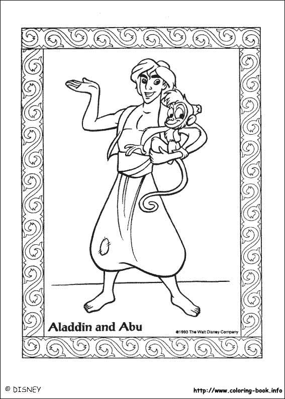 Aladdin coloring picture