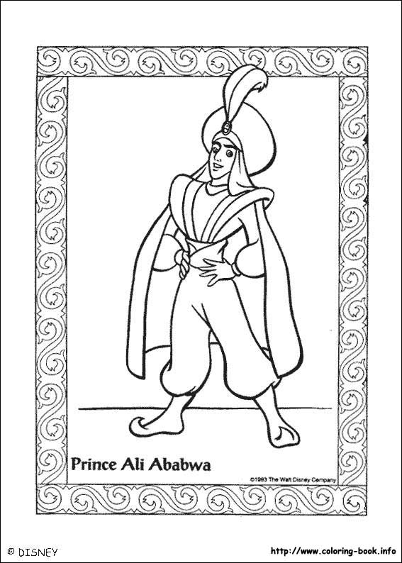 Aladdin coloring picture