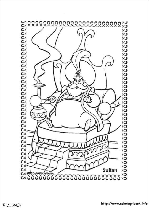 Aladdin coloring picture