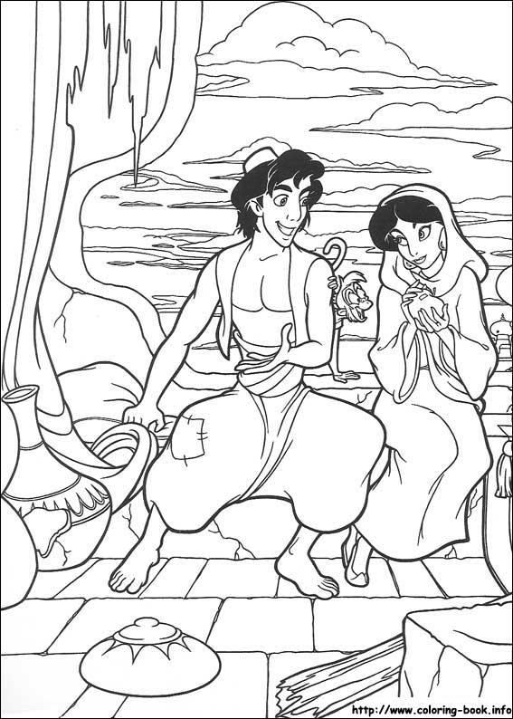 Aladdin coloring picture