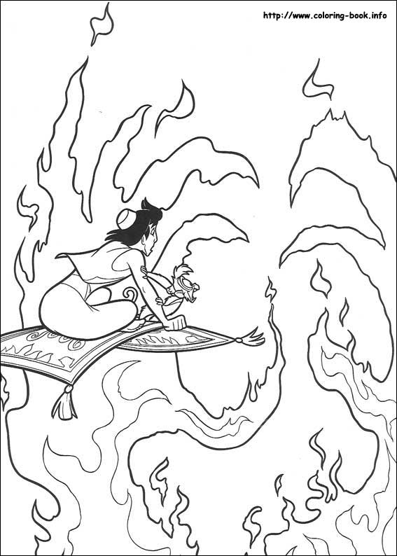 Aladdin coloring picture