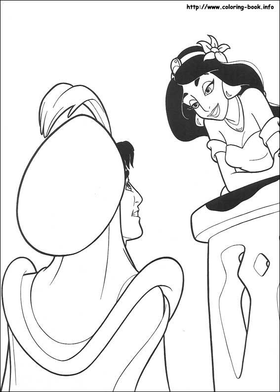 Aladdin coloring picture