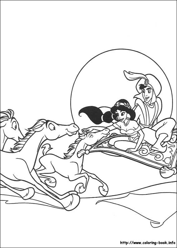 Aladdin coloring picture