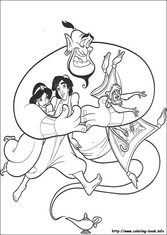 Aladdin coloring picture
