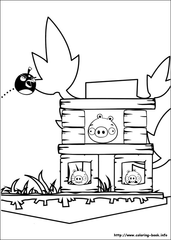 Angry Birds coloring picture