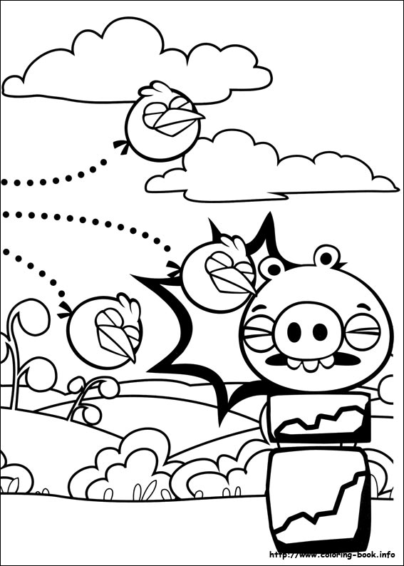 Angry Birds coloring picture