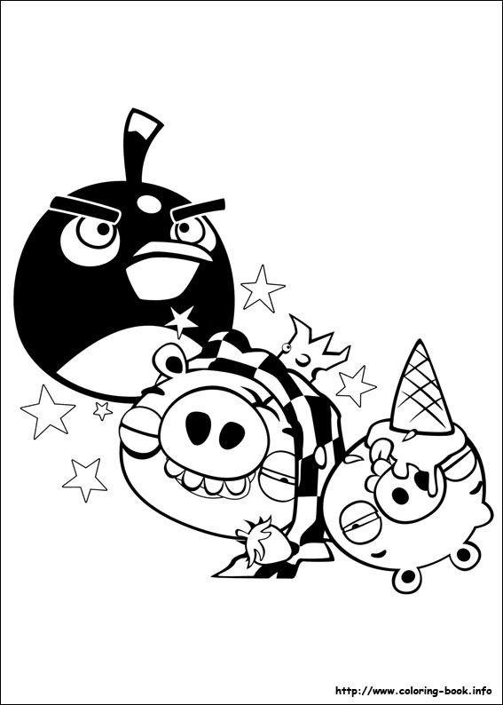 Angry Birds coloring picture