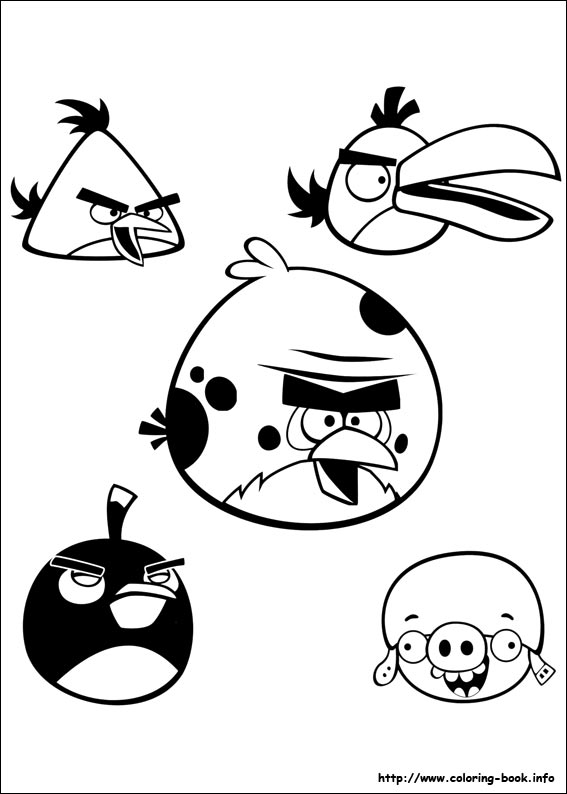 Angry Birds coloring picture