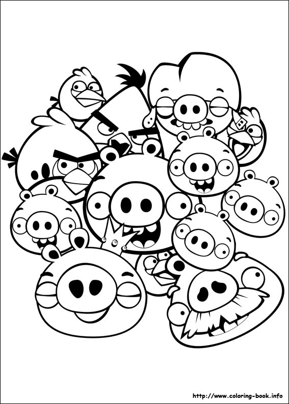 Angry Birds coloring picture