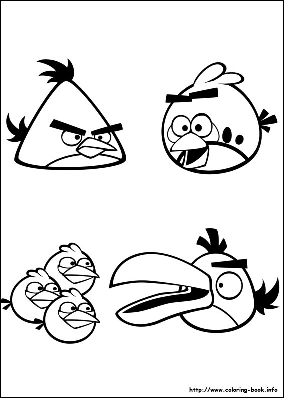 Angry Birds coloring picture