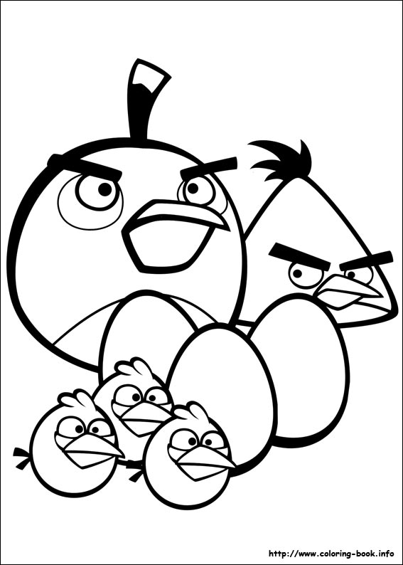 Angry Birds coloring picture