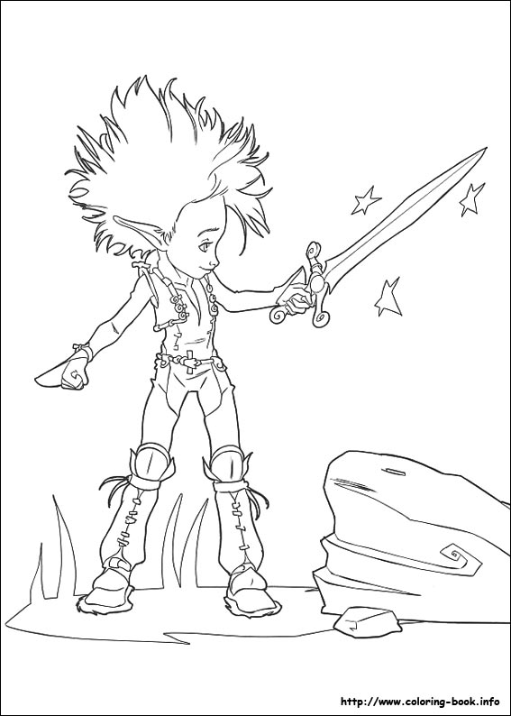Arthur and the two worlds war coloring picture