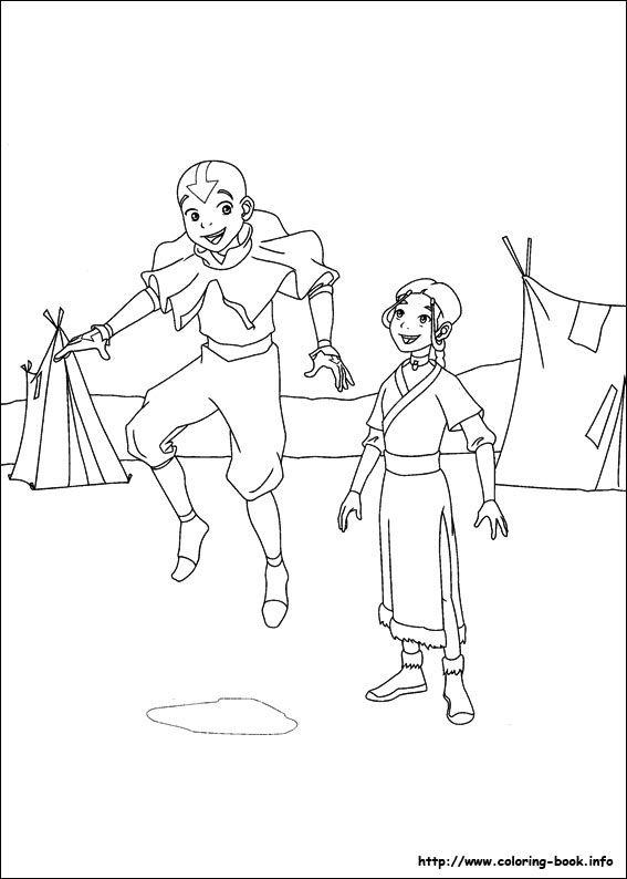 Avatar, the last airbender coloring picture