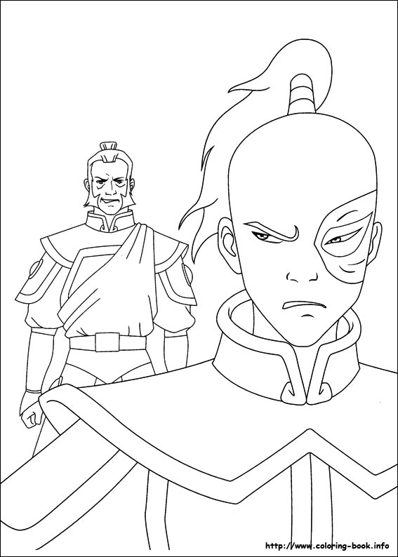 Avatar, the last airbender coloring picture