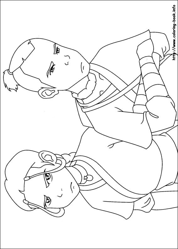 Avatar, the last airbender coloring picture