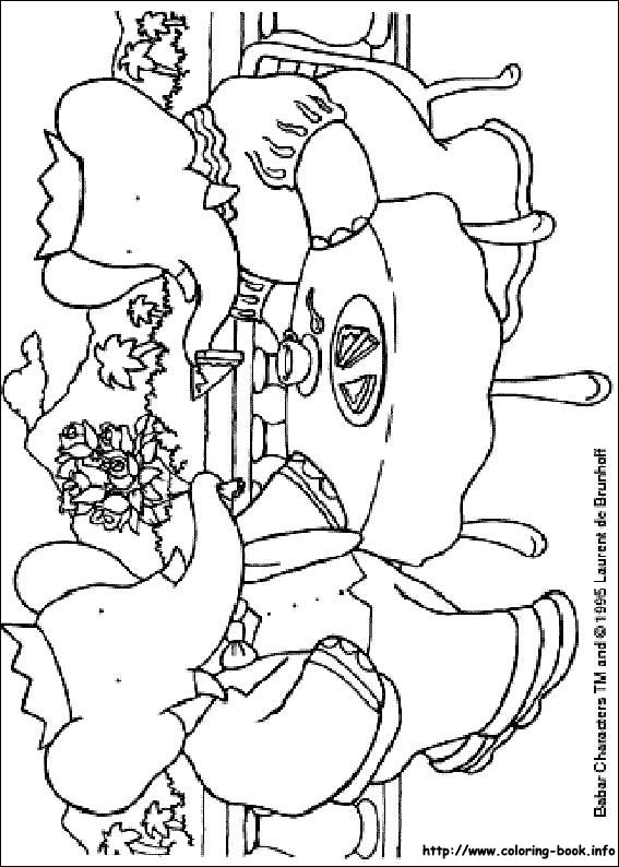 Babar coloring picture