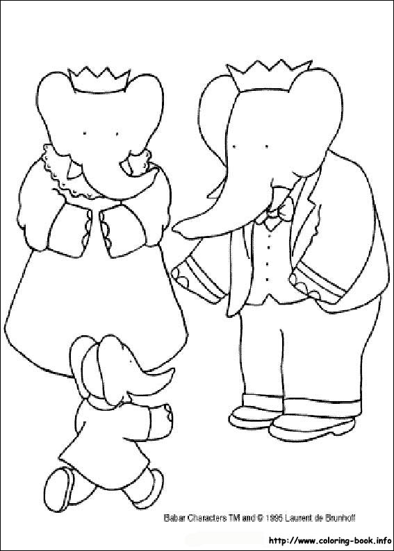 Babar coloring picture