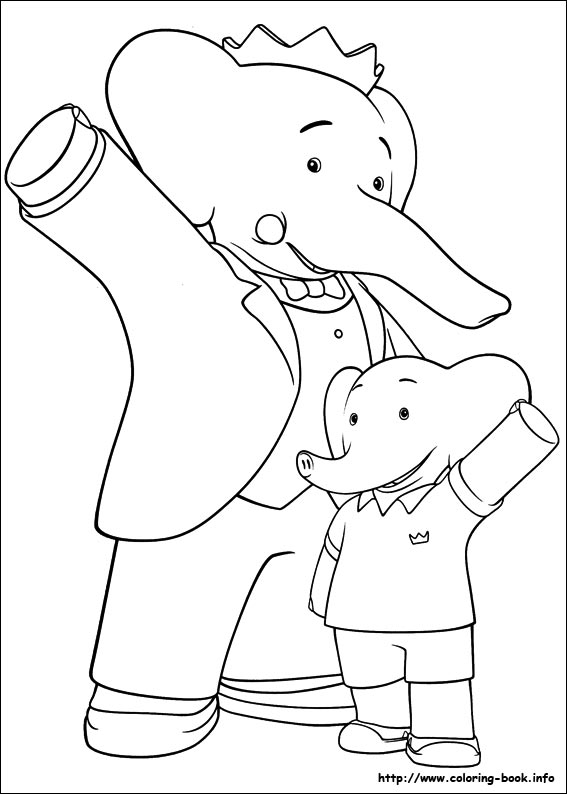 Babar and the Adventures of Badou coloring picture