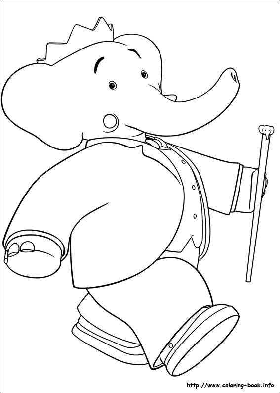 Babar and the Adventures of Badou coloring picture