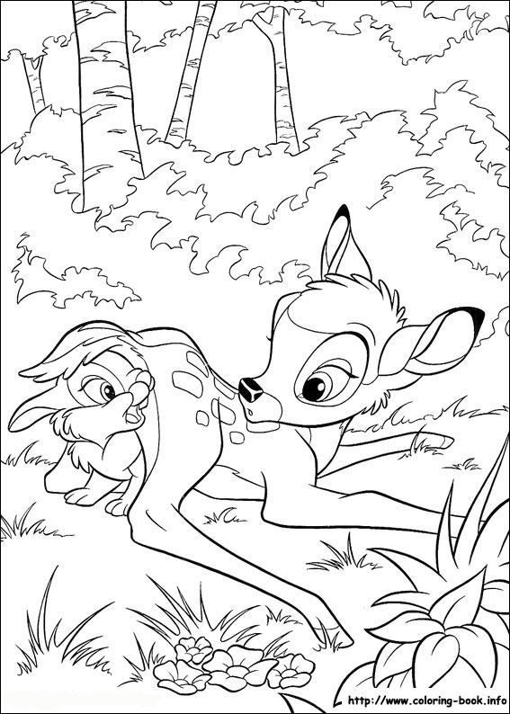 Bambi coloring picture