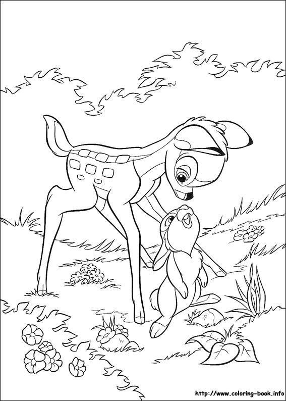 Bambi coloring picture