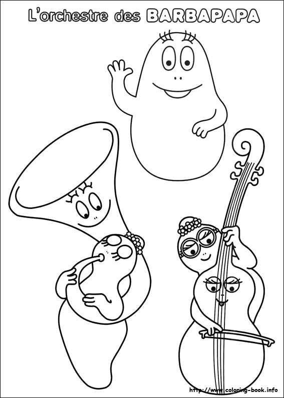 Barbapapa coloring picture