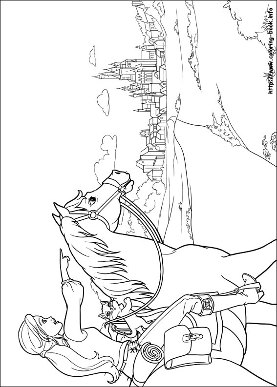 Barbie and the three Musketeers coloring picture