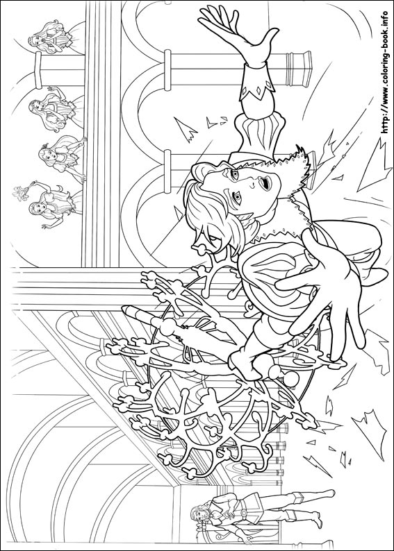 Barbie and the three Musketeers coloring picture