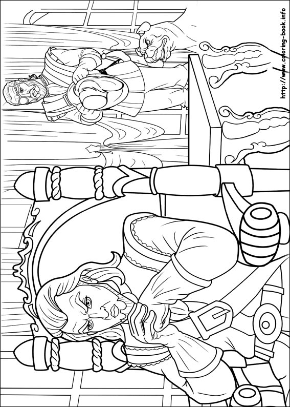 Barbie and the three Musketeers coloring picture