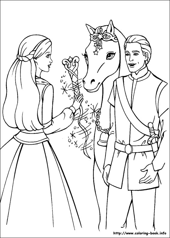 Barbie and the Magic of Pegasus coloring picture