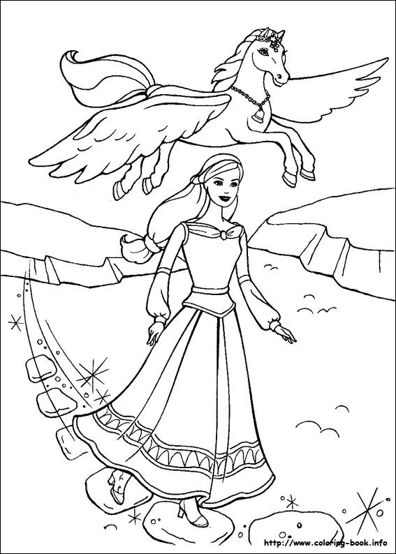 Barbie and the Magic of Pegasus coloring picture