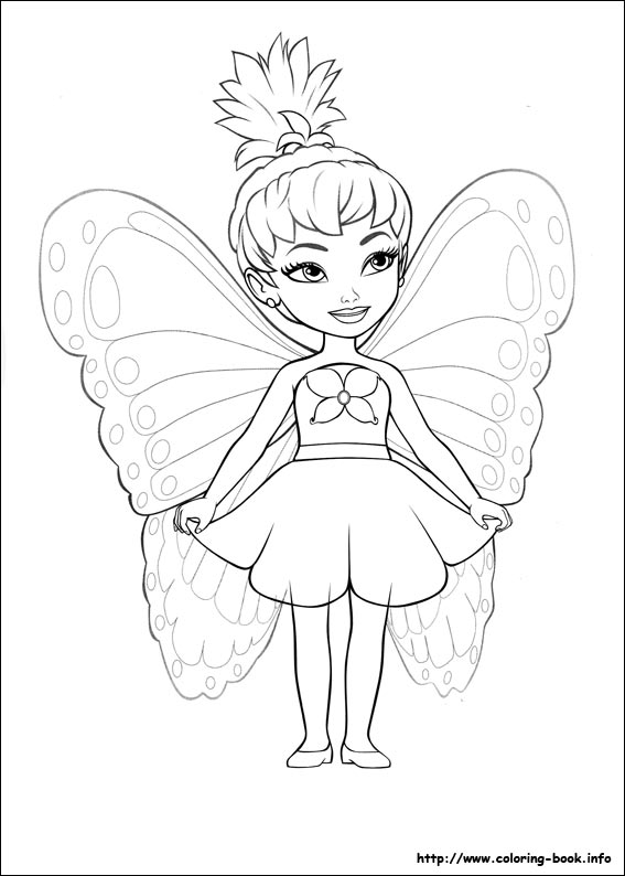 Barbie Mariposa coloring picture