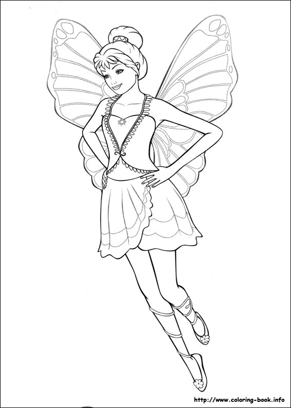 Barbie Mariposa coloring picture