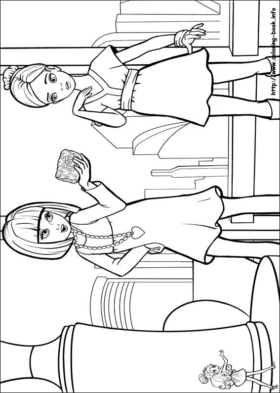 Barbie Thumbelina coloring picture