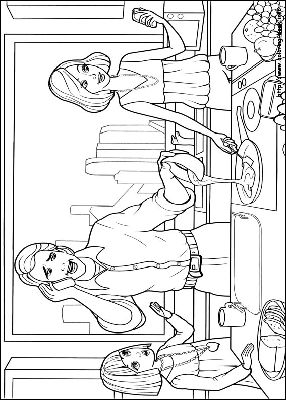 Barbie Thumbelina coloring picture