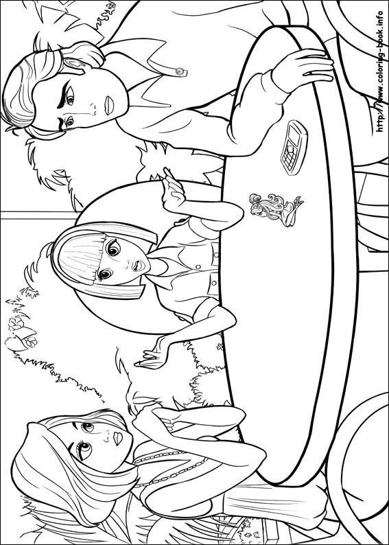 Barbie Thumbelina coloring picture