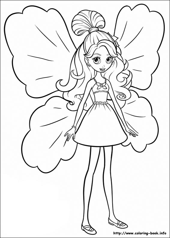 Barbie Thumbelina coloring picture