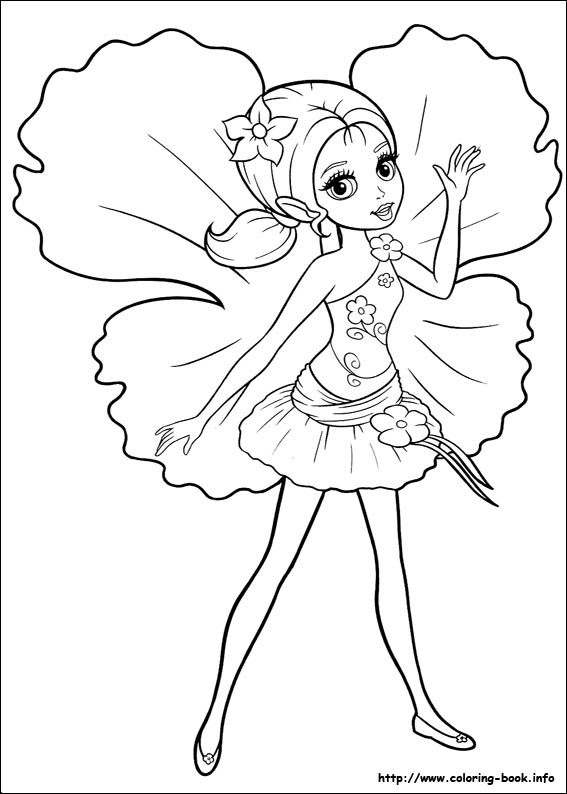 Barbie Thumbelina coloring picture