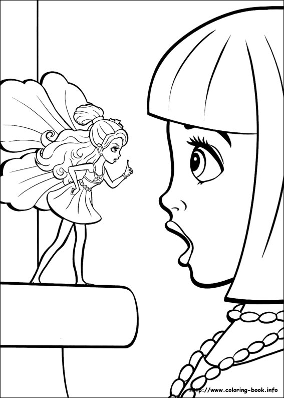 Barbie Thumbelina coloring picture