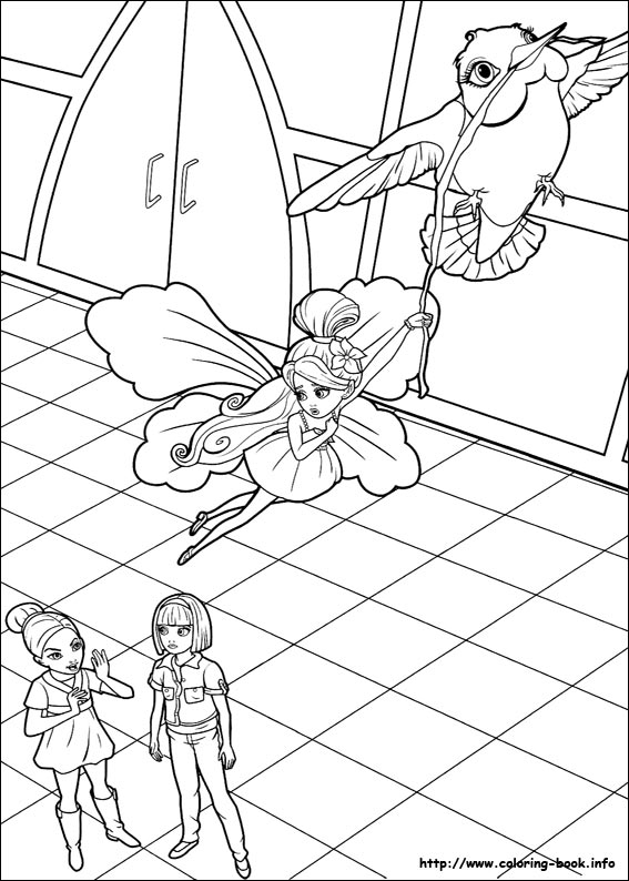 Barbie Thumbelina coloring picture