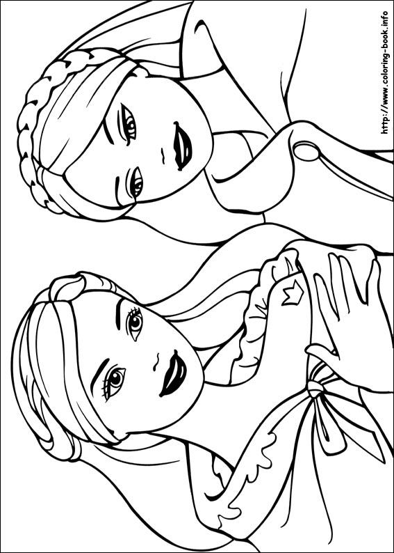 Barbie as the Princess and the Pauper coloring picture