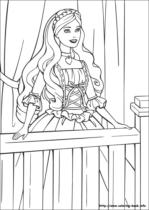 Barbie as the Princess and the Pauper coloring picture