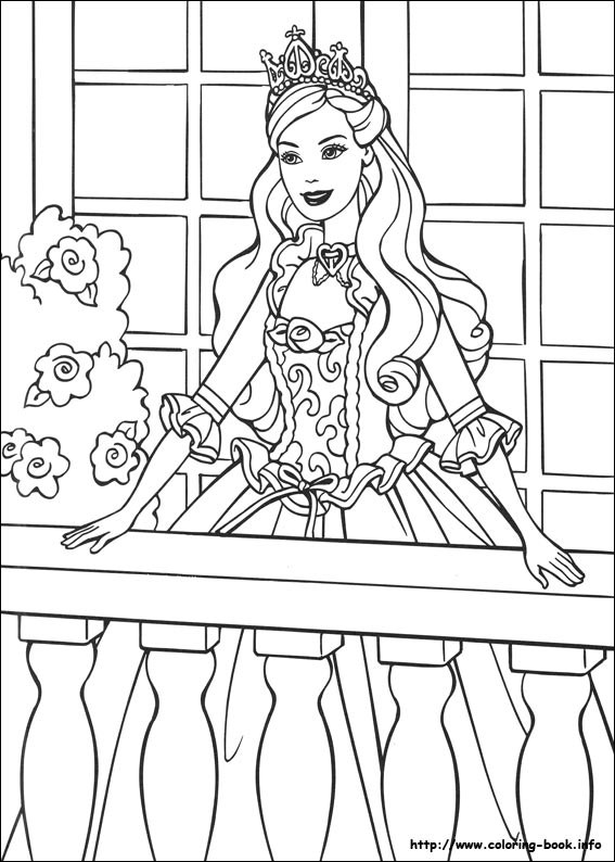 Barbie as the Princess and the Pauper coloring picture