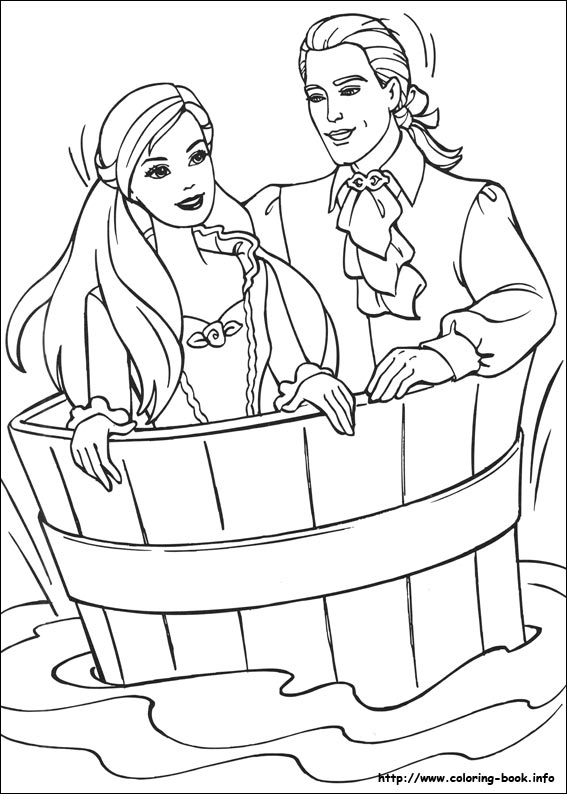 Barbie as the Princess and the Pauper coloring picture