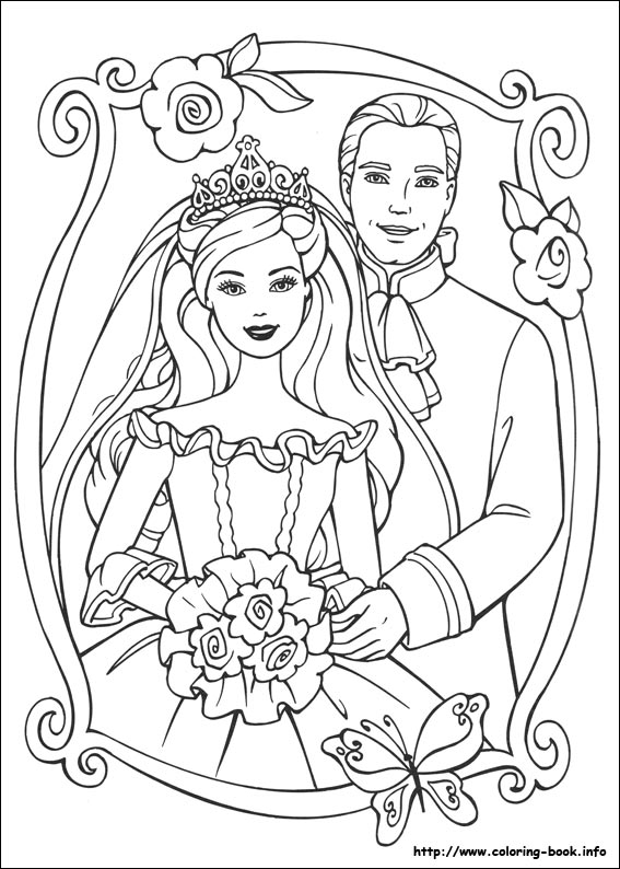 Barbie as the Princess and the Pauper coloring picture