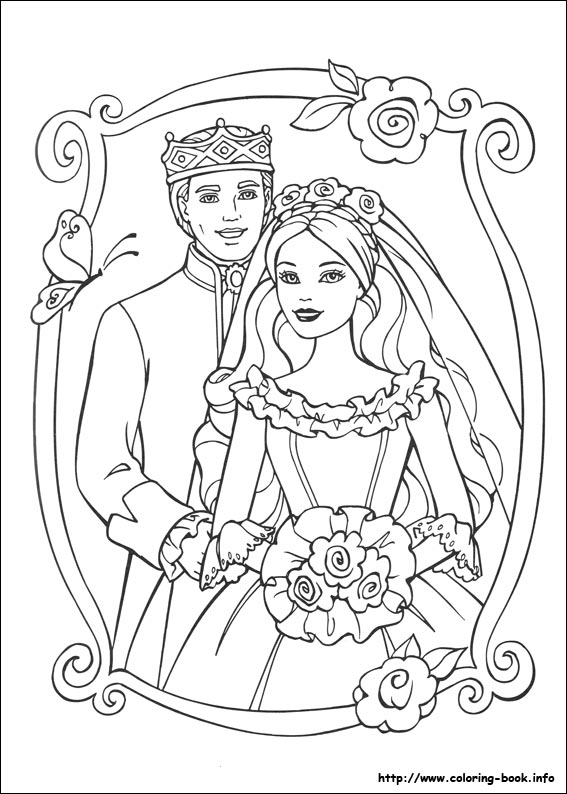 Barbie as the Princess and the Pauper coloring picture